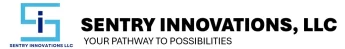 Logo of Sentry Innovations, LLC featuring a modern design with bold colors and stylized text.